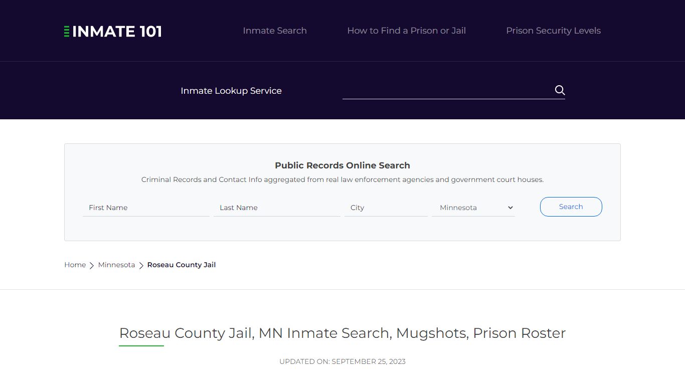 Roseau County Jail, MN Inmate Search, Mugshots, Prison Roster